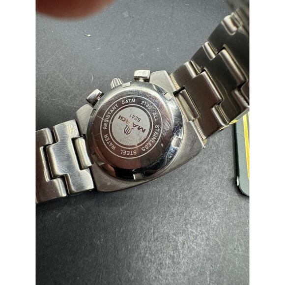 Margi Chronograph Watch Blue Dial 6241 All Stainless Steel Water Resistant 5 ATM main image 4